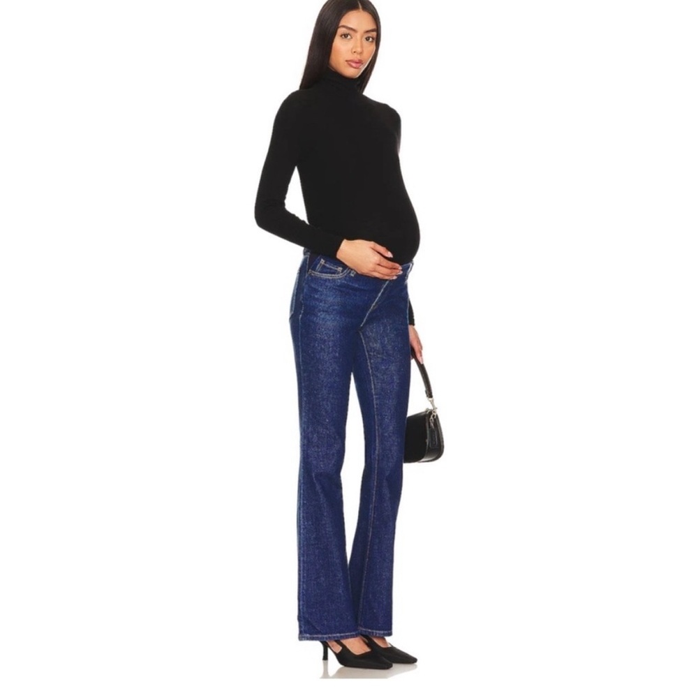 Hatch The Flare Leg Maternity Jeans Underbelly Size 27 Dark Wash